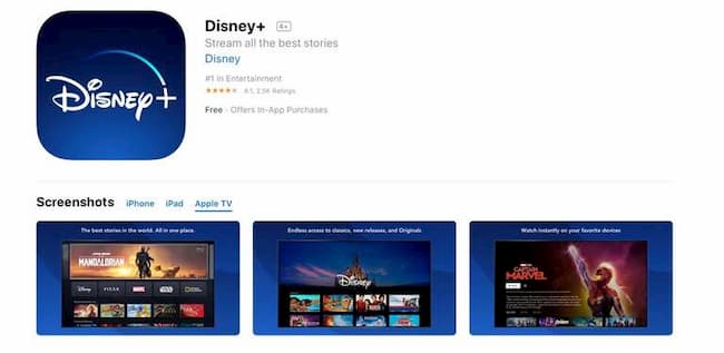 is disney plus on apple tv