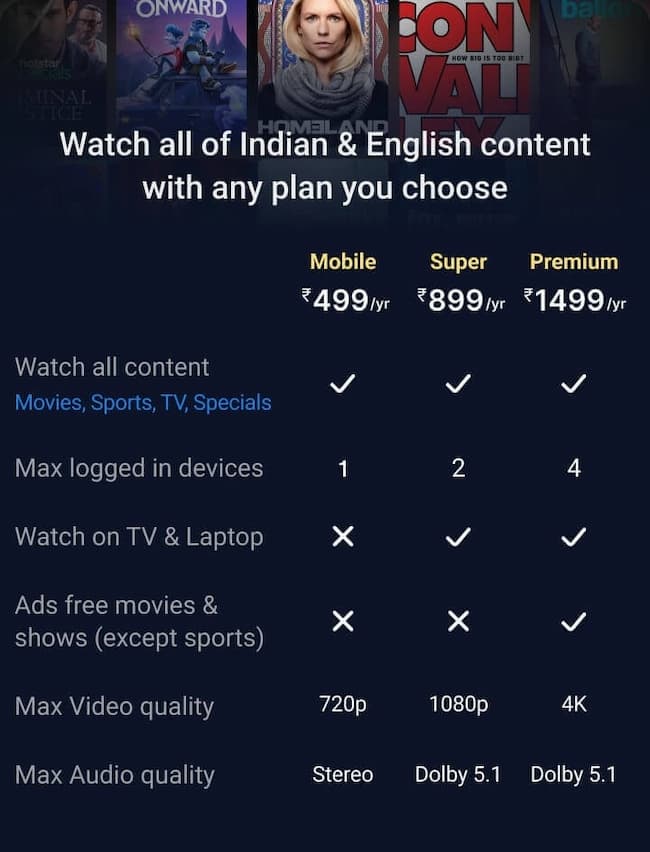 hotstar new plans